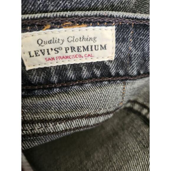 Levis Wedgie Straight womens 30 button fly black/gray classic premium denim - Picture 6 of 10